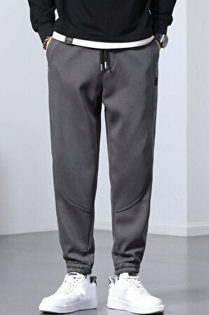 Genıus Store Erkek Eşofman İçi Polarlı Bağcıklı Bel Jogger Spor Eşofman Altı SPOR-ESF001