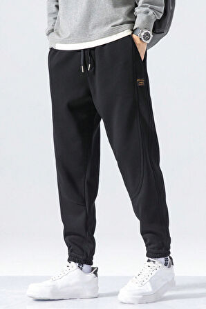 Genıus Store Erkek Eşofman İçi Polarlı Bağcıklı Bel Jogger Spor Eşofman Altı SPOR-ESF001