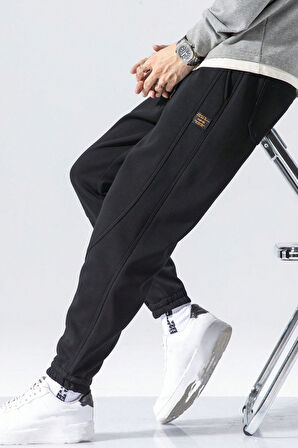 Genıus Store Erkek Eşofman İçi Polarlı Bağcıklı Bel Jogger Spor Eşofman Altı SPOR-ESF001