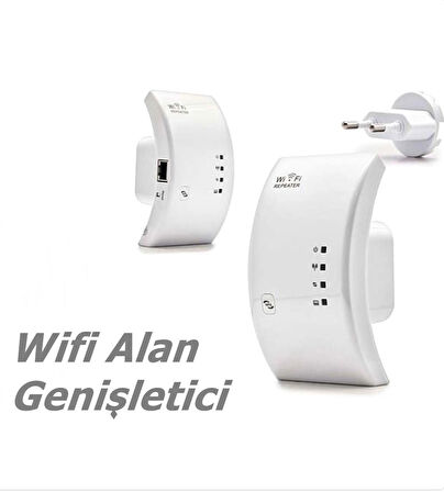 300Mbps Wi-Fi Sinyal Güçlendirici - 2.4G Wi-Fi Tekrarlayıcı Geniş Menzilli Beyaz REPEATER