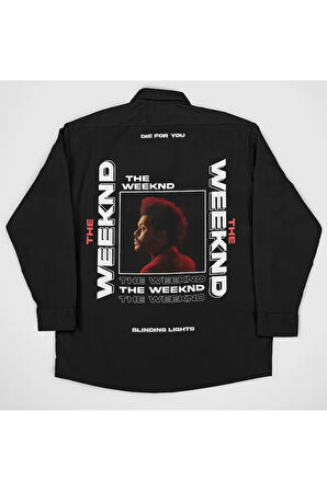 The Weeknd Die For You Baskılı Unisex Rapper Cepli Gömlek