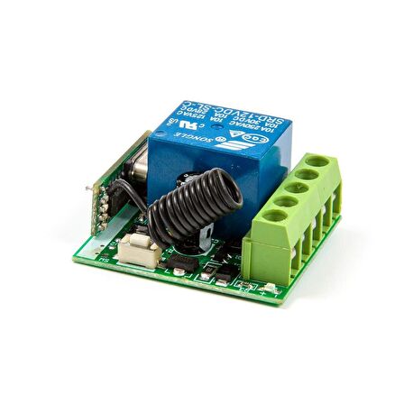 12V 10A 433MHz 1 Kanallı Kablosuz RF Alıcılı Röle Modülü (Kutulu)