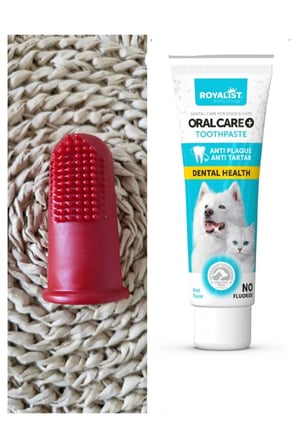 KEDi ve Köpek diş macunu 100 ml KEDİ KÖPEK İÇİN PARMAĞA TAKILIP KULLANILAN DİŞ FIRÇASI KIRMIZI