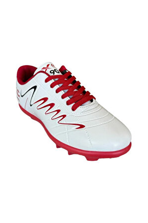 Erkek Krampon Dişli Futbol Ayakkabısı BEYAZ - KIRMIZI