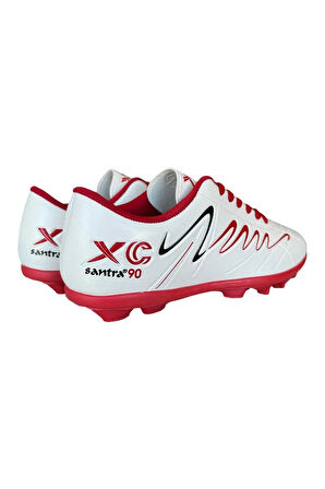 Erkek Krampon Dişli Futbol Ayakkabısı BEYAZ - KIRMIZI