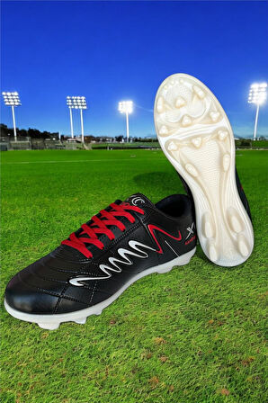 Erkek Krampon Dişli Futbol Ayakkabısı SİYAH - GÜMÜŞ