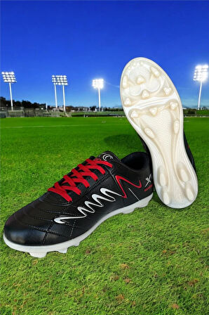 Erkek Krampon Dişli Futbol Ayakkabısı SİYAH - GÜMÜŞ