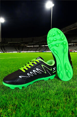 Erkek Krampon Dişli Futbol Ayakkabısı SİYAH - YEŞİL