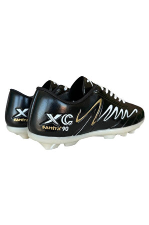 Erkek Krampon Dişli Futbol Ayakkabısı SİYAH - ALTIN