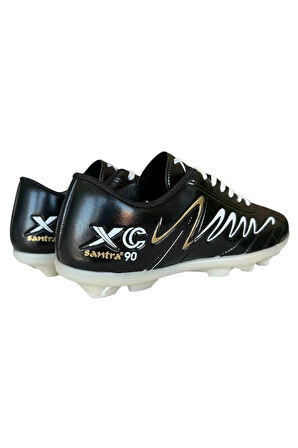 Erkek Krampon Dişli Futbol Ayakkabısı SİYAH - ALTIN