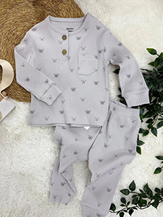 ERKEK BEBEK %100 PAMUKLU ALT - ÜST 2'Lİ TAKIM EŞOFMAN TAKIMI 