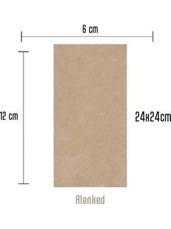  Kraft 24*24 cmGarson Katlama Kraft Peçete 100'LÜ