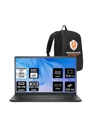 Pro 15 Essential i5 1334U 96GB RAM 256GB SSD 15.6" FHD 120Hz FreeDOS PV15250CI5165NP336 Notebook + Per4 Çanta