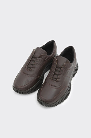 Hakiki Deri Bağcıklı Kadın Casual Ayakkabı