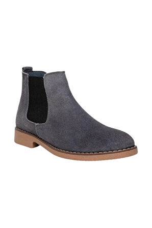 Erkek Süet Hakiki Deri Bot GRİ