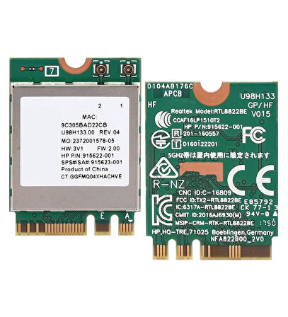 Realtek RTL8822BE 802.11ac/abgn PCIE WLAN With Bluetooth 4.2 Notebook WiFi Card