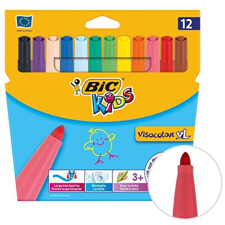 Bic Kids Visa Color Xl Keçeli Boya Kalemi 12'Li Kutu