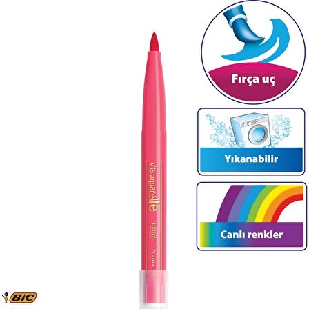 Bic Keçeli Kalem Visa Fırça Uç 10 Lu 828964