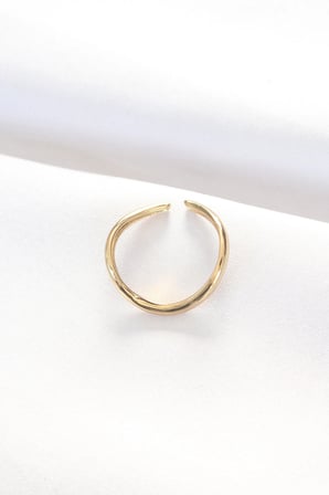 Yassı Gold Renk Ayarlanabilir Yüzük TJ-BYK3101
