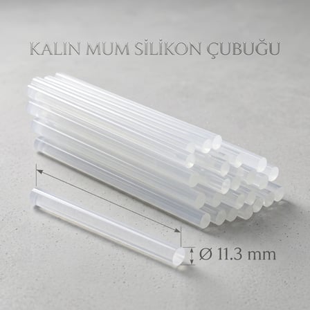 Kalın Mum Silikon Çubuğu - 11.3 mm - 1 Kilogram