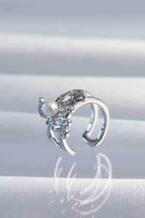 Pirinç Gümüş Renk İncili Ahtapot Earcuff Küpe TJ-BKP9332