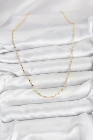 CM 14K Gold Renk Pirinç Gemi Zinciri Model Kadın Kolye TJ-BKO10918