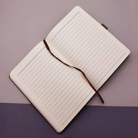 Mavi Termo Deri Defter Ve Metal Roller Kalem Seti