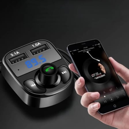 QC 3.1A USB &amp; PD /TF FM Transmitter