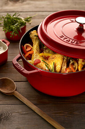 Staub B La Cocotte Döküm Tencere 30 cm Kırmızı