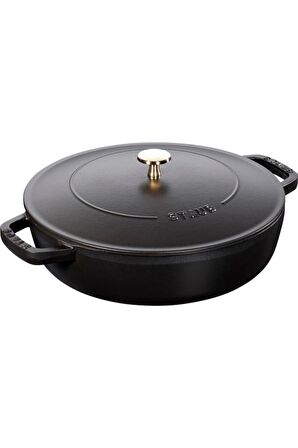 STAUB LA COCOTTE SOTE TENCERESİ CHİSTERA | DÖKÜM DEMİR | 28 CM | SİYAH