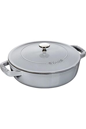 STAUB LA COCOTTE SOTE TENCERESİ CHİSTERA | DÖKÜM DEMİR | 28 CM | GRAFİT GRİ