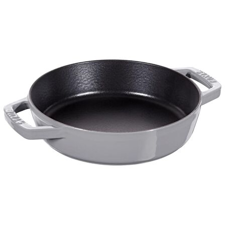 STAUB 405116600 ÇİFT KULPLU DÖKÜM IZGARA TAVA 20CM GRİ