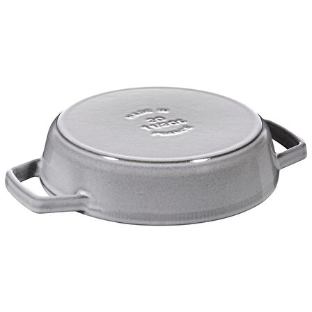 STAUB 405116600 ÇİFT KULPLU DÖKÜM IZGARA TAVA 20CM GRİ