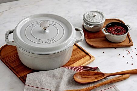 STAUB B 405014125 DÖKÜM TENCERE BEYAZ 24 CM