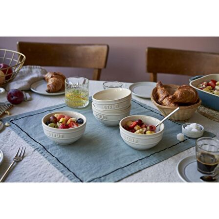 STAUB 405081490 CERAMİCS KASE 14 CM SET 4'LÜ IVORY WHİTE