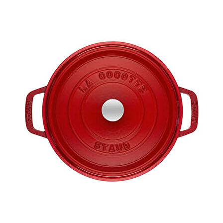 Staub B La Cocotte Döküm Tencere Yuvarlak 24 cm Kırmızı