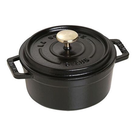 STAUB LA COCOTTE DÖKÜM TENCERE SİYAH 12 CM 400 ML YUVARLAK