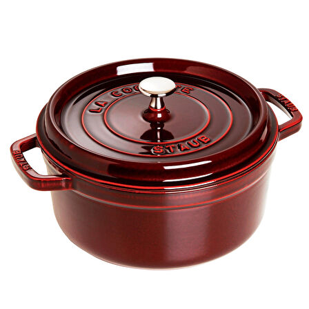 STAUB 405096450 DÖKÜM TENCERE YUVARLAK BORDO 20 CM