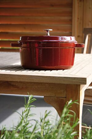 STAUB 405096450 DÖKÜM TENCERE YUVARLAK BORDO 20 CM