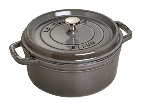 STAUB 405093120 DÖKÜM TENCERE YUVARLAK GRI 26 CM