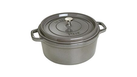 STAUB 405093140 DÖKÜM TENCERE YUVARLAK GRI 28 CM