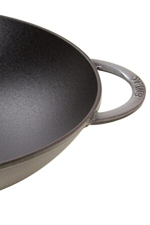 Staub Izgara Aparatlı Döküm Wok Tava Grafit Gri 37 cm