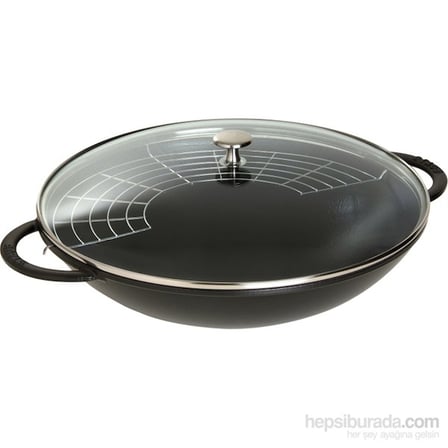 Staub La Cocotte Cam Kapaklı 37 cm Wok Tava SIFIR TEŞHİR ÜRÜNÜ