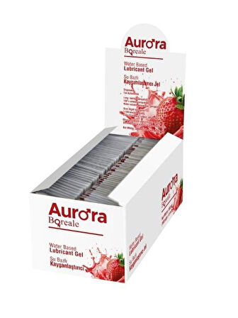 Aurora Boreale 5ml Şase Çilekli Kayganlaştırıcı Jel 100 Adet