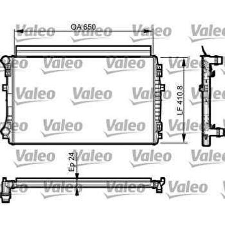 MOTOR SU RADYATORU 650x395x22 A3 1.2 - 1.4 - 1.6TDI GOLF VII 1.2 - 1.4 - 1.6TDI 12- - VALEO 735558