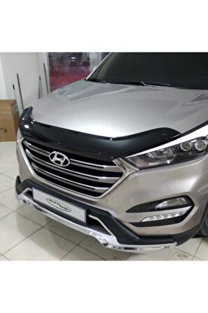 Hyundai Tucson Ön Kaput Koruma Rüzgarlığı 3mm Akrilik (abs) Parlak Siyah Deflektör 2016->