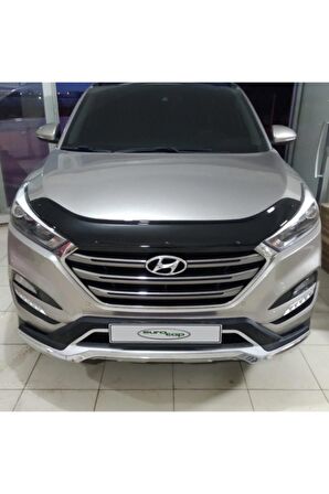 Hyundai Tucson Ön Kaput Koruma Rüzgarlığı 3mm Akrilik (abs) Parlak Siyah Deflektör 2016->