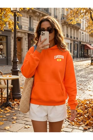 Unisex Baskılı Oversize Hoodie Kapüşonlu Sweatshirt