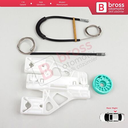 Citroen C5 MK2 MK3 2007-2018 4/5 Kapı 9675898980 İçin Elektrikli Ön Sağ Cam Kriko Tamir Seti