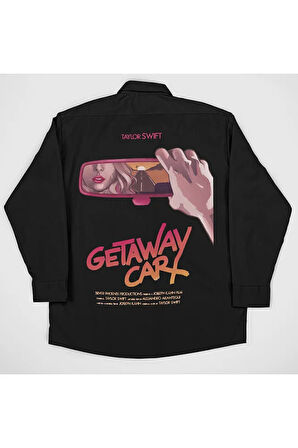 Taylor Swift Getaway Car Yazılı Unisex Şarkıcı Cepli Gömlek